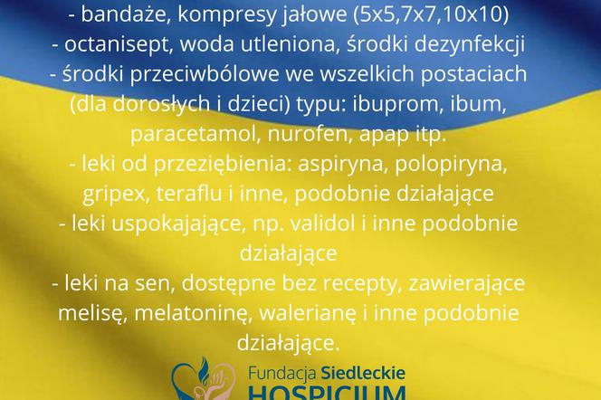 Pomagają chorym dzieciom i hospicjom z Ukrainy. Proszą o wsparcie siedlczan 12 i 13 marca