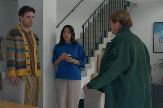 Barwy szczęścia odc. 3251. Cezary (Marcel Opaliński), Natalia (Maria Dejmek), Józefina Rawiczowa (Elżbieta Jarosik)