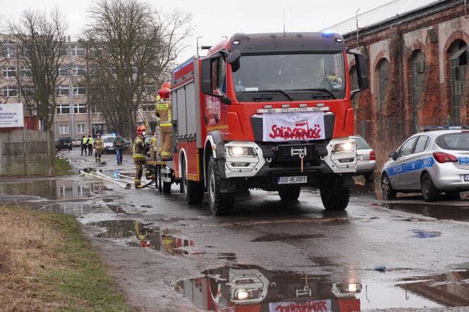 Pożar hali Gdańsk Przeróbka