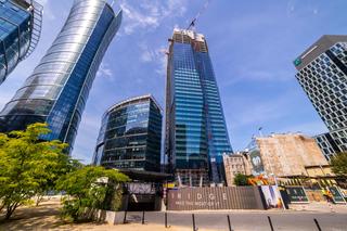 Biurowiec The Bridge w budowie