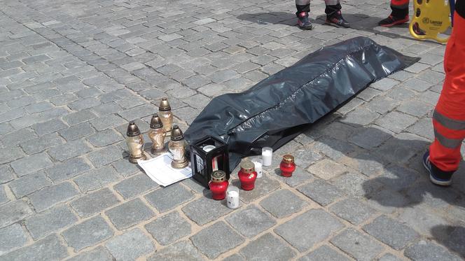 Protest ratowników medycznych we Wrocławiu