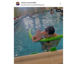 Syn Daniela Martyniuka to jego kopia. Spędził czas na basenie z Faustyną i Florianem