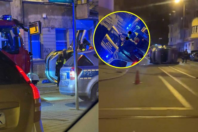  Łódź. Wypadek strażników miejskich. Staranował ich nietrzeźwy 30-latek [ZDJĘCIA]