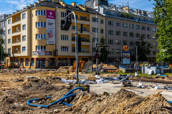 Tramwaj na Rakowieckiej w budowie