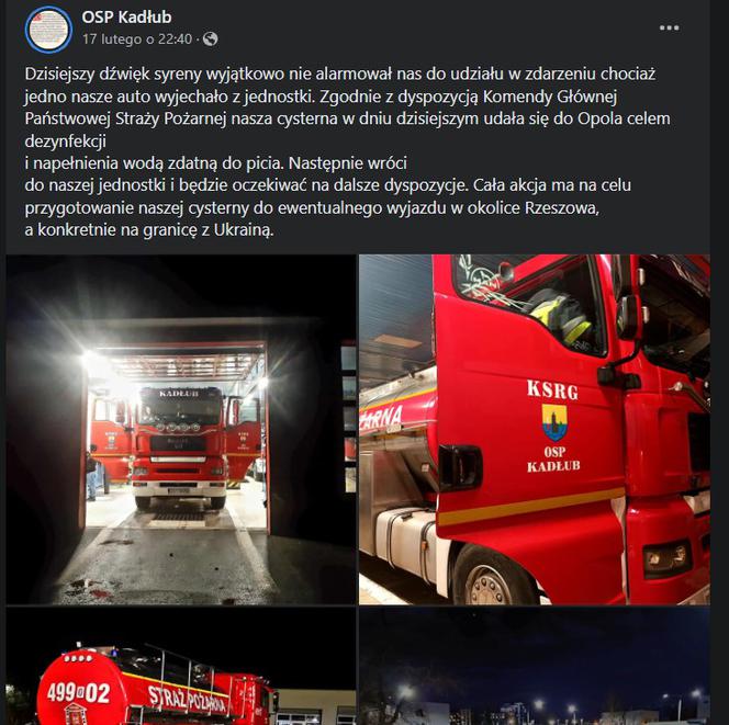 Polscy strażacy są przygotowywani do wyjazdu na granicę z Ukrainą?! [ZDJĘCIA]