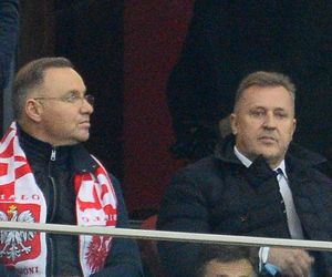 Prezydent Andrzej Duda na meczu Polska-Chorwacja