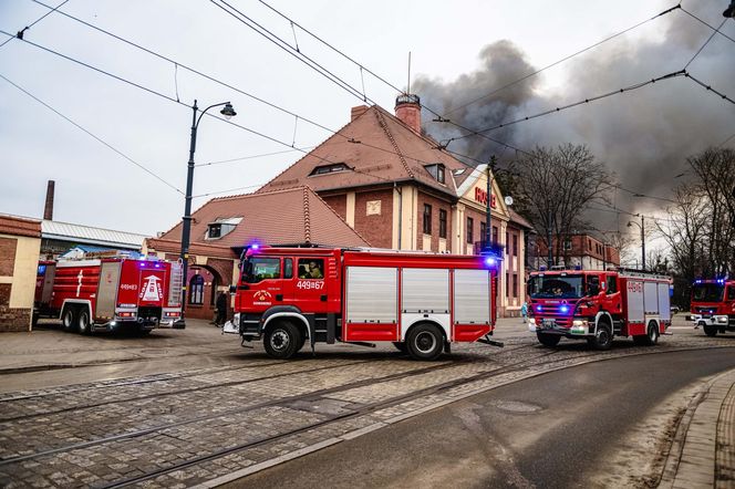 Pożar hali w Gdańsku