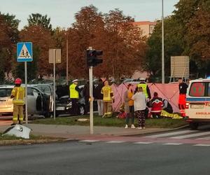 Wypadek w na ulicy Estkowskiego w Lesznie