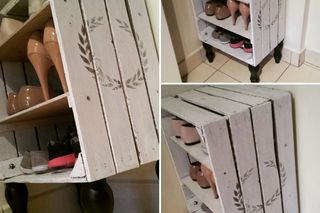 Niepowtarzalna szafka na buty – ze starej skrzynki na owoce