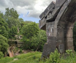 Zwalony most w Grądach Kruklaneckich