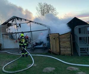 Pożar zakładu stolarskiego w Parszowie 30-03