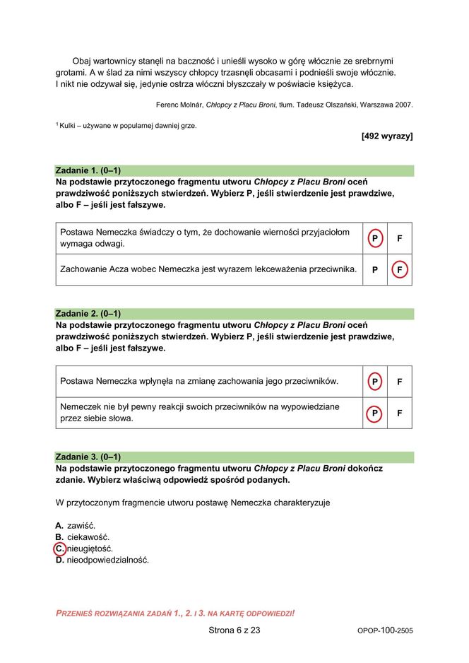 Egzamin ósmoklasisty 2025 polski: odpowiedzi do wszystkich zadań z arkusza CKE [13.05.2025]