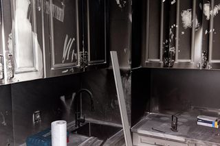 Pożar w mieszkaniu Wiktorii