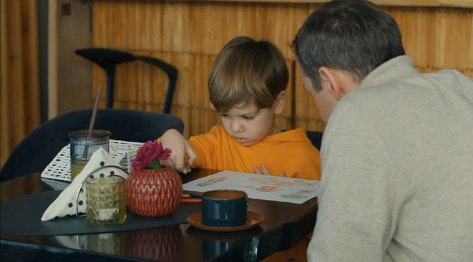 Barwy szczęścia, odcinek 3199. Tadzio (Józio Trojanowski), Bruno (Lesław Żurek)