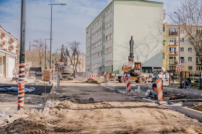 Remont ul. Długosz i Okrzei w Łodzi