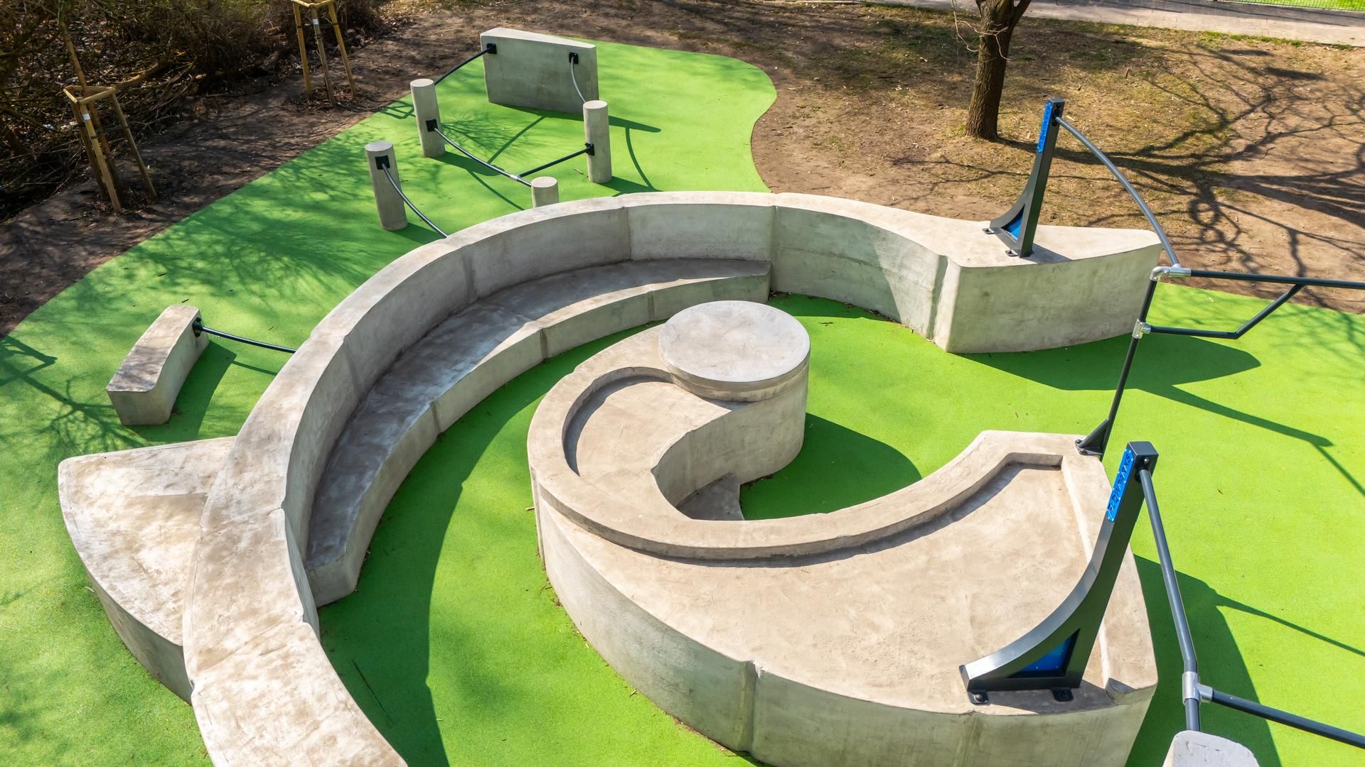 Flowpark do ćwiczenia parkouru, park Przy Bażantarni