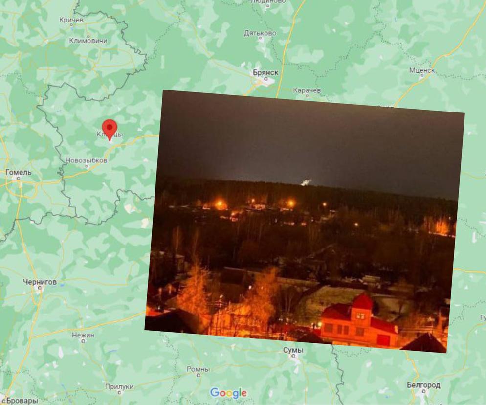 Potężne eksplozje w okolicach Briańska w Rosji. Płonie teren jednostki wojskowej