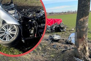 BMW rozbite na części. 33-letni kierowca zginął na miejscu