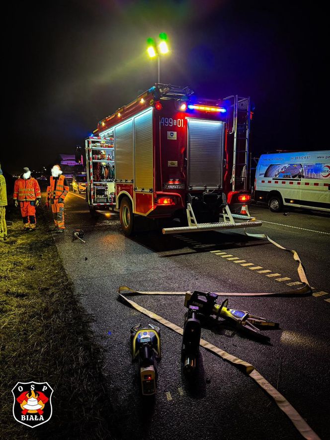 Wypadek na autostradzie A1 w Szarlejce