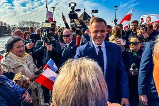 Kandydat na prezydenta Karol Nawrocki odwiedził Ostródę