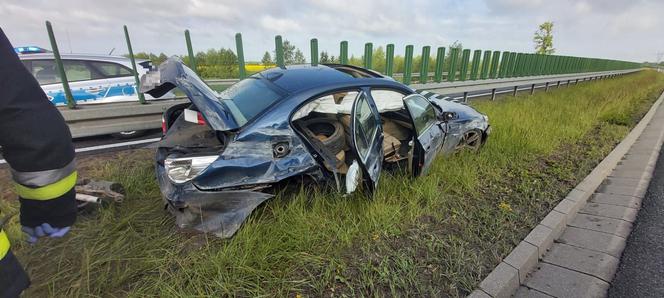 Skasował pożyczone BMW! Groźna kolizja pod Elblągiem!