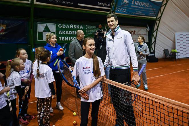 Gdańsk: Hubert Hurkacz trenował z dziećmi