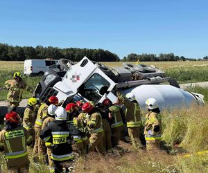 Wypadek na budowie autostrady A2 pod Zbuczynem