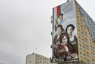 Kobiety Niepodległej na muralu w Toruniu