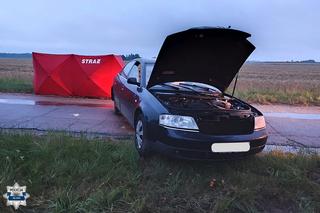 Młody kierowca trzasnął audi w drzewo. 36-latek ni żyje, nastolatek w ciężkim stanie