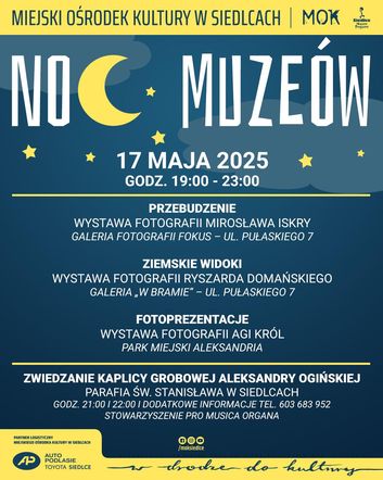 Zdjęcia Mirosława Iskry, Ryszarda Domańskiego i Agi Król na siedleckiej Nocy Muzeów