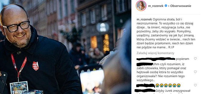 Gwiazdy żegnają Pawła Adamowicza