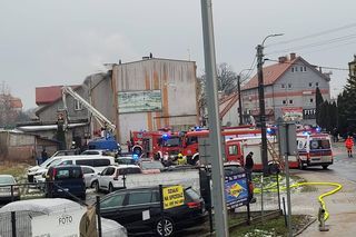 Pożar kamienicy w Orzyszu