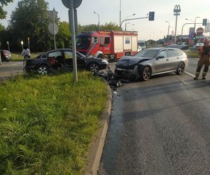 Wypadek na skrzyżowaniu ul. Czarnieckiego z ul. Folwarczną
