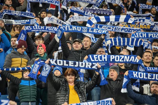 Kibice na meczu Lech Poznań - Ruch Chorzów