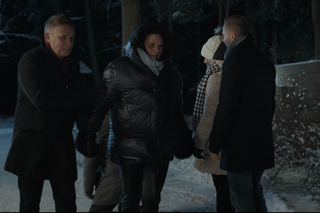 M jak miłość, odcinek 1718: Marysia (Małgorzata Pieńkowska), Artur (Robert Moskwa), Adam Werner (Jacek Kopczyński), Magda (Anna Mucha), Andrzej Budzyński (Krystian Wieczorek)