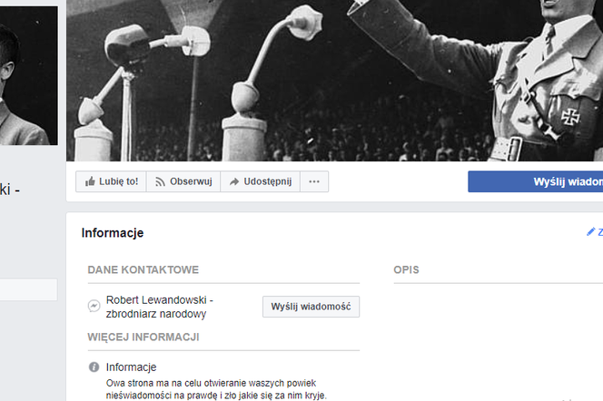 Fan page: Robert Lewandowski - zbrodniarz narodowy