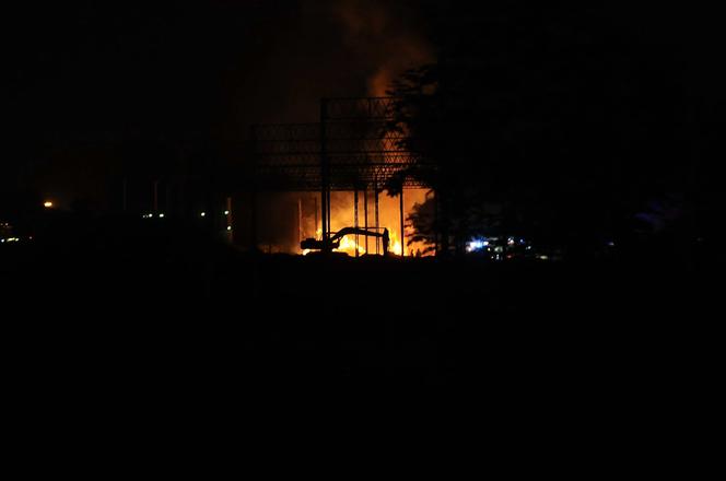 Nocny pożar przy ulicy Kolejowej