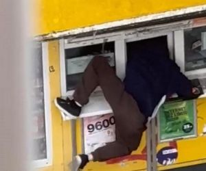  22-latek włamał się do kiosku. Nagrała go kobieta myjąca okna
