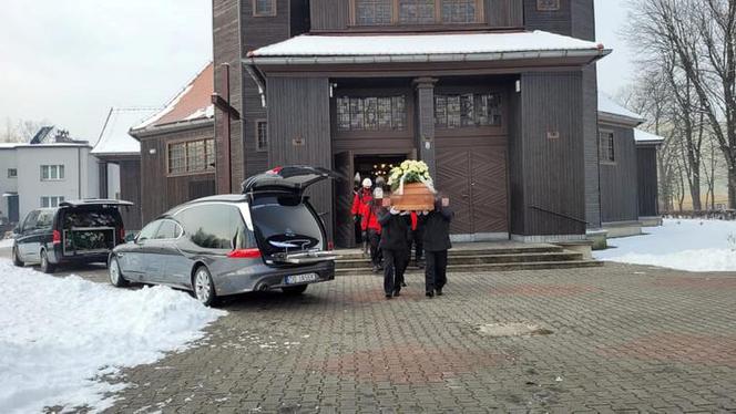 Pogrzeb górnika z kopalni Bielszowice
