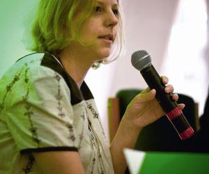 Dorota Sibińska, moderatorka panelu Technologia, materiały, narzędzia. Młodzi do Łodzi 2008