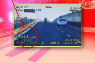 Motocyklista dał pokaz skrajnej głupoty. Droga to nie tor wyścigowy