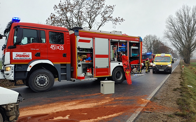 Wypadek na trasie DW 454 Ziemiełowice – Namysłów