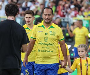 Ronaldinho na Stadionie Śląskim w meczu gwiazd Polska - Brazylia