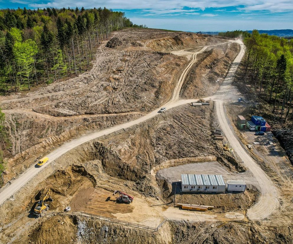 Budowa S19 Babica - Jawornik, kwiecień 2024