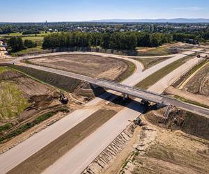 Plac budowy S1 Oświęcim - Dankowice w sierpniu 2024