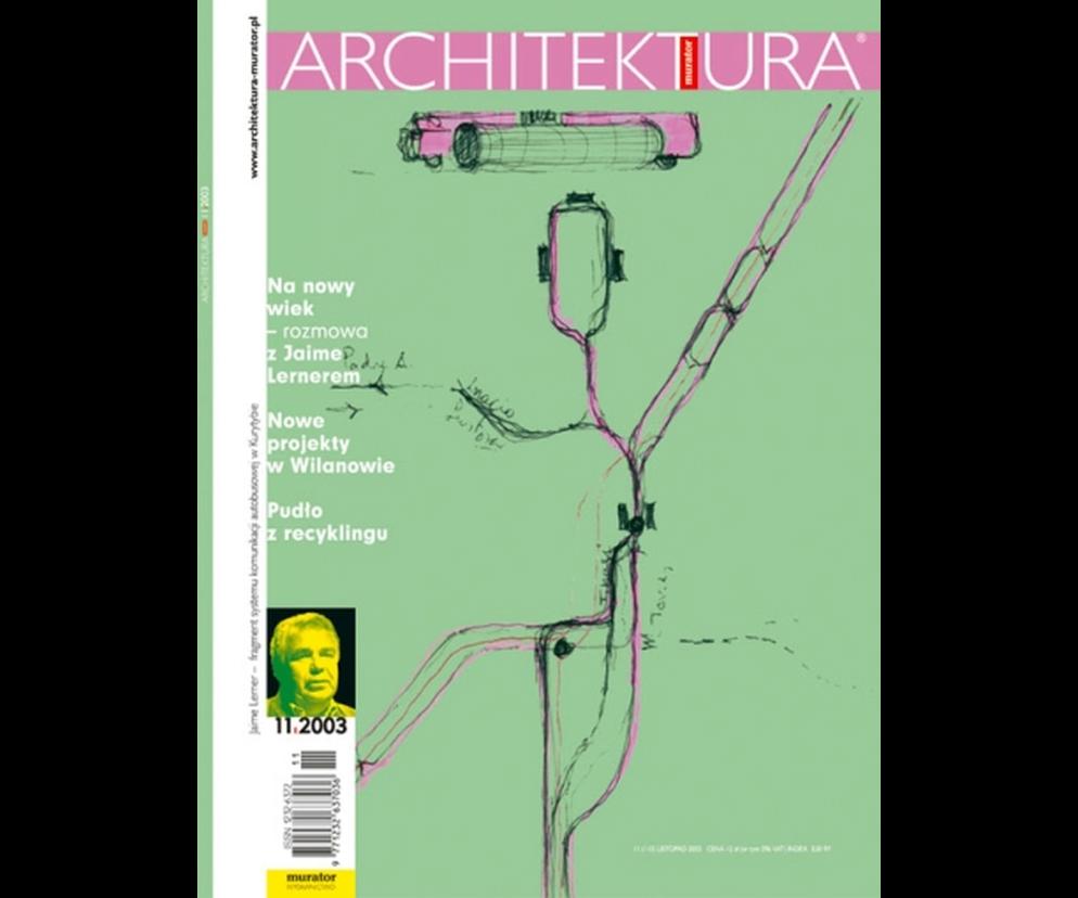 Okładka Miesięcznik Architektura 11/2003