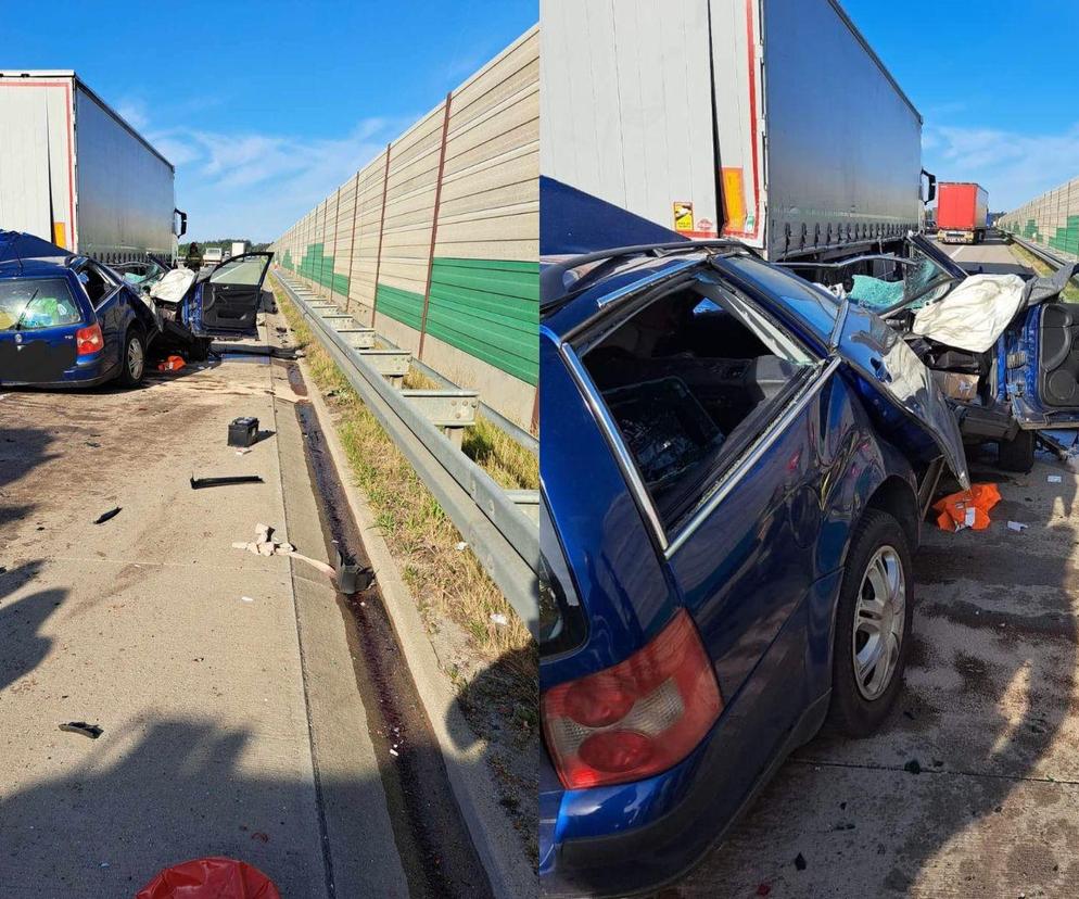 Śmiertelny wypadek na A4! Kierowca uderzył w tył ciężarówki