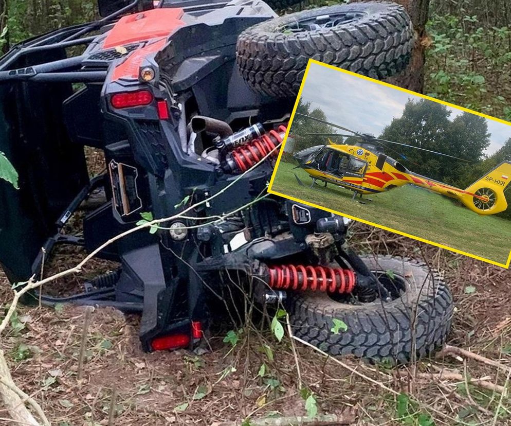 Somianka. 15-latek ciężko ranny w wypadku. Chłopak leżał pod pojazdem typu: buggy [ZDJĘCIA]