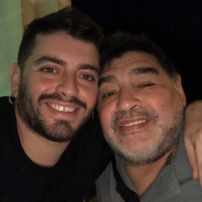 Diego Maradona Junior z ojcem