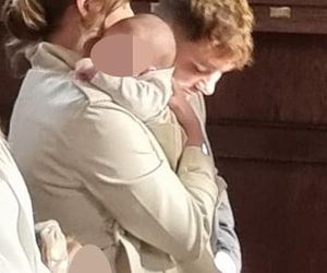 Daniel Martyniuk na chrzcinach syna